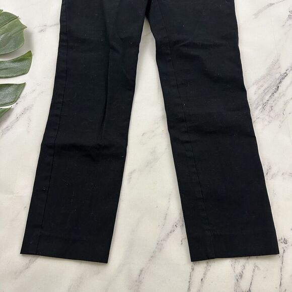 A New Day Womens Straight Leg Pant Size 2 Black Ankle Stretch Side Zip Slim - Picture 3 of 8